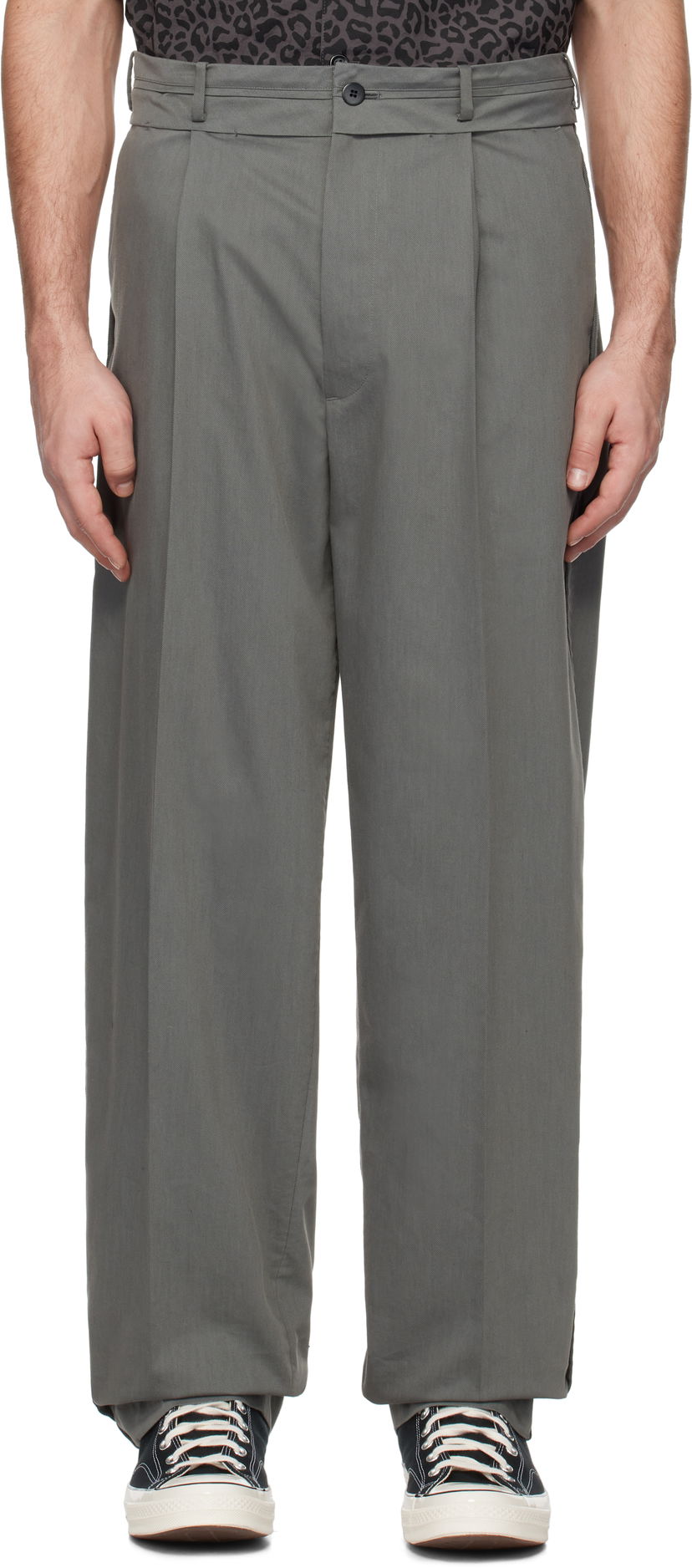 Housut UNDERCOVER Undercover Twill Trousers Harmaa | UP1E4505