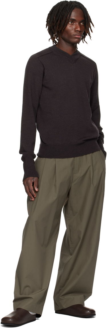 Housut Studio Nicholson Studio Nicholson Yale Pleated Trousers Vihreä | YALE SNM - 788, 3