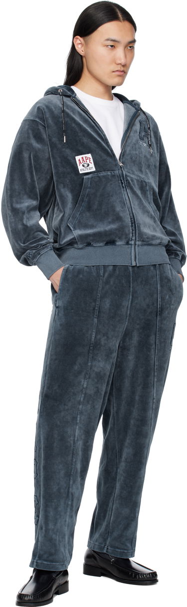 Verryttelyhousut AAPE by A Bathing Ape AAPE by A Bathing Ape Injection Velour Sweatpants Sininen | AAPPTMC623XXNNYL, 3