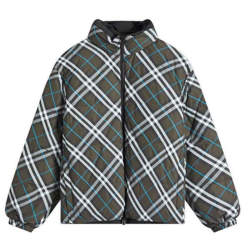 Puffer takki Burberry Reversible Check Puffer Jacket Vihreä | 8103932-C1213