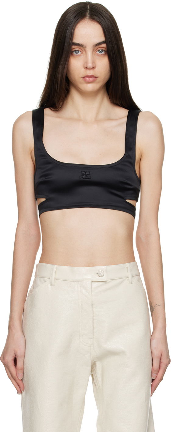 Tankkitoppi Courrèges Courrèges Cutout Tank Top Musta | 322CBR014AC0017