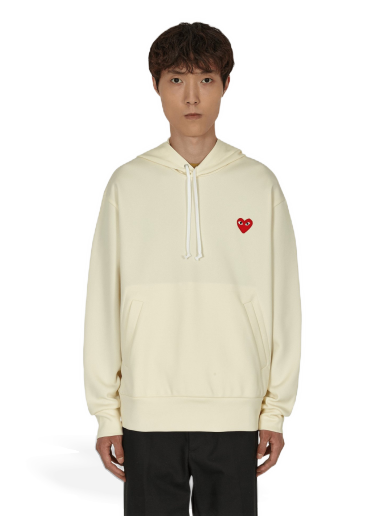 Huppari Comme des Garçons Heart Hooded Sweatshirt Beige | P1T174 3