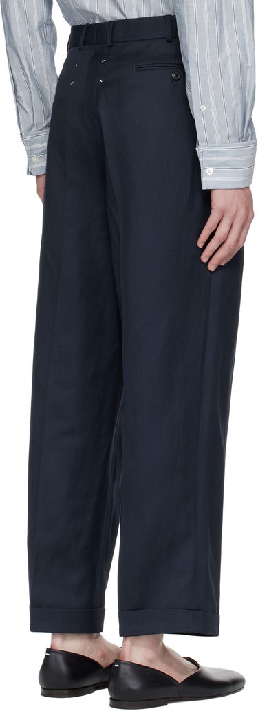 Housut Maison Margiela Maison Margiela Turn-up Trousers Tummansininen | S50KA0669 M35287, 2