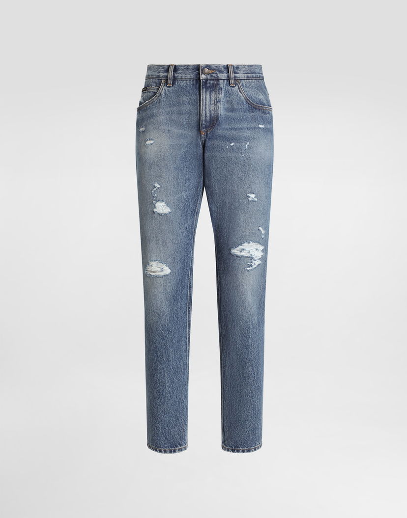 Jeans Dolce & Gabbana Dolce & Gabbana Regular Fit Distressed Jeans 44 Sininen | GYJCCDG8NH5S9001