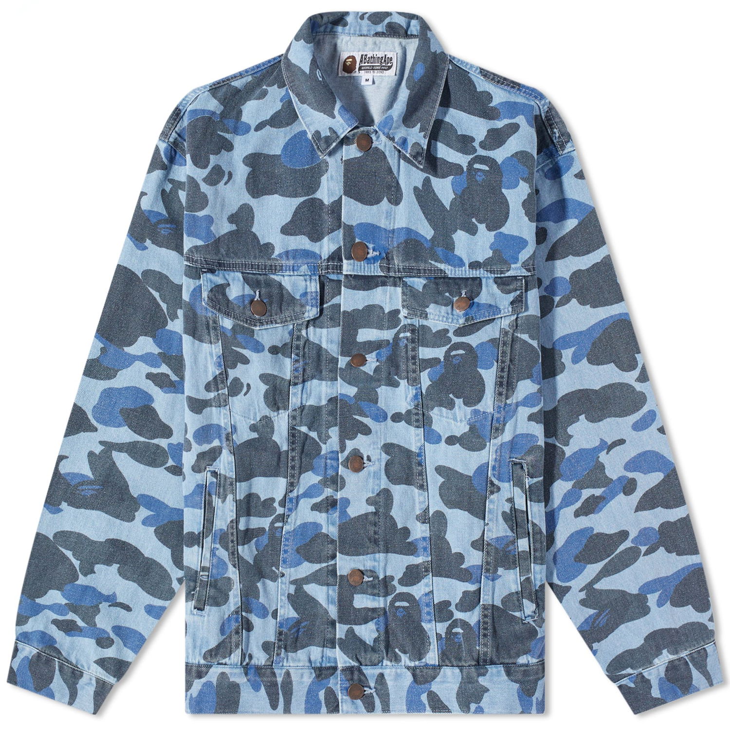 Takki BAPE Colour Camo Over Print Denim Jacket Light Indigo Sininen | 001LJJ301008M-LIGHTIND, 0
