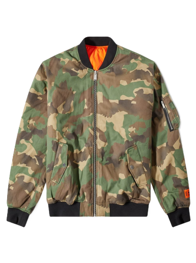 Bomber-takki HERON PRESTON Canvas Camo Bomber Jacket Monivärinen | HMEH007F22FAB0025900
