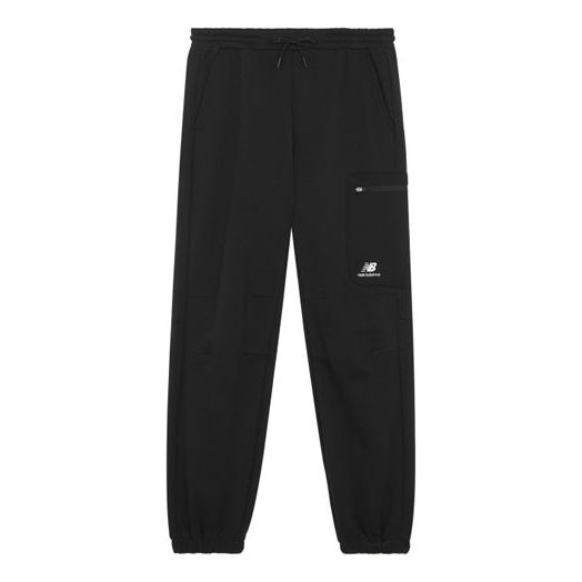 Verryttelyhousut New Balance Fleece Joggers With Logo Musta | 6LB42123-BK