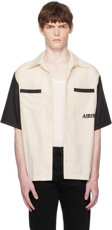 Paita AMIRI AMIRI 'Try It' Bowling Shirt Beige | AMSTCA1149, 0