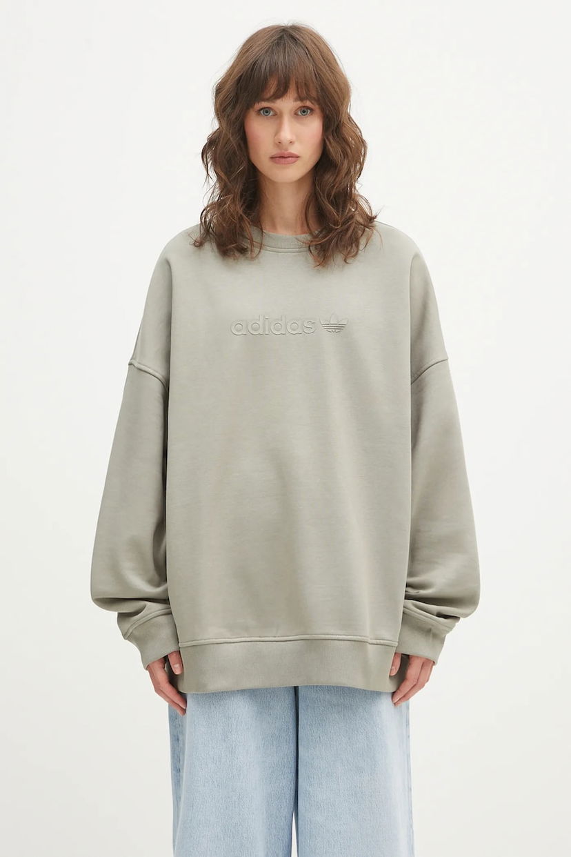 Huppari adidas Originals adidas Originals Ess Lin Crew Sweatshirt Vihreä | JW1017