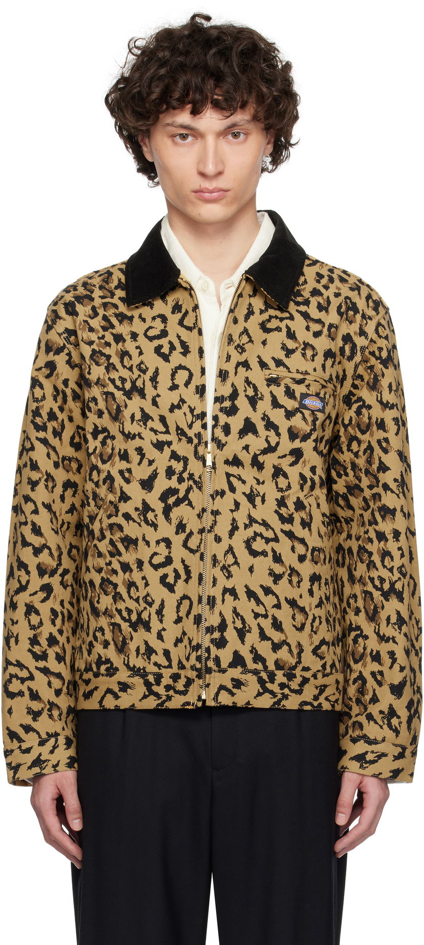 Takki WACKO MARIA WACKO MARIA x Dickies Leopard Print Work Jacket Beige | 25SS-WMO-DC03