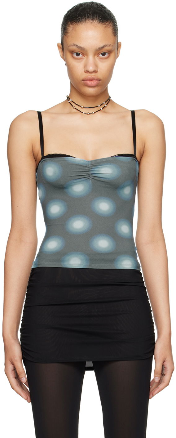 Tankkitoppi Miaou Miaou Enzo Print Camisole Sininen | 7092TKGRB