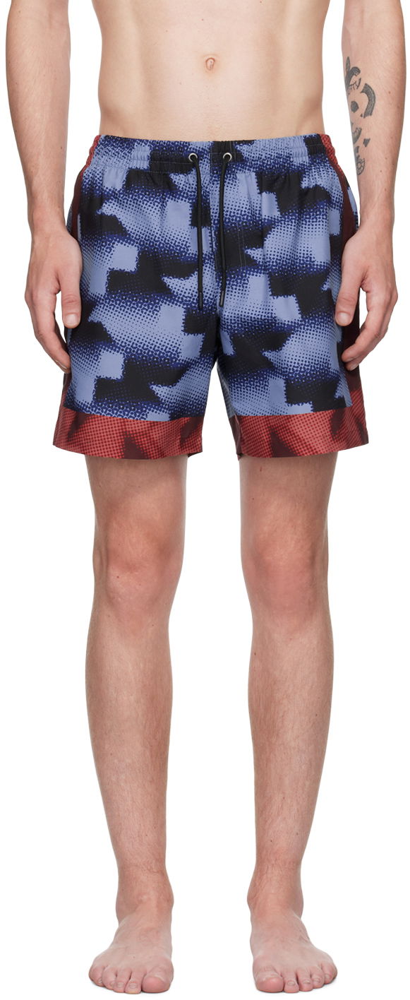 Uimapuvut Dries Van Noten Printed Swim Shorts Sininen | 242-022500-9266