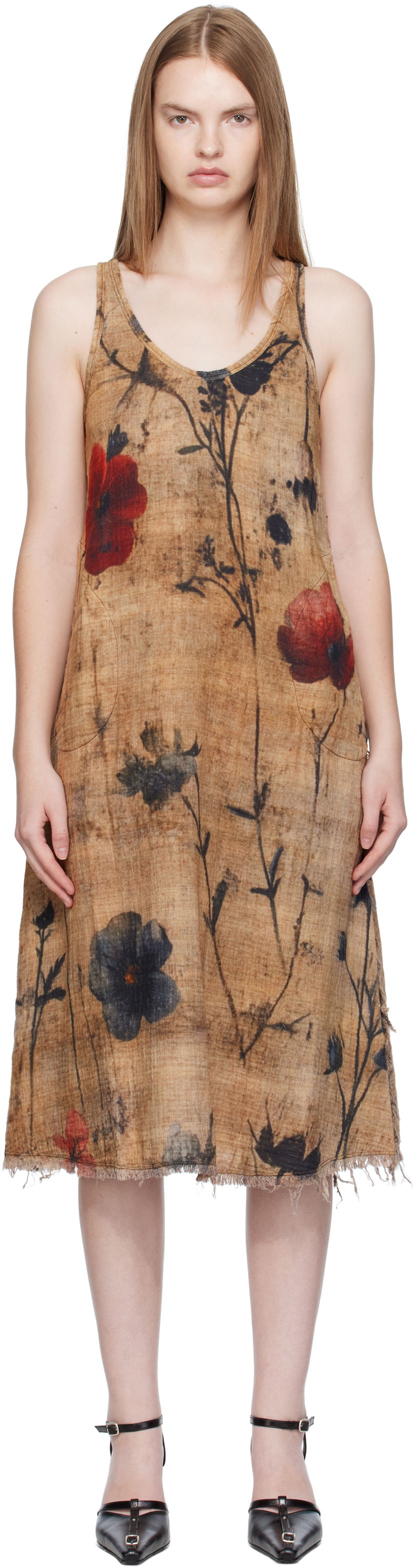 Mekko R13 R13 Reversible Tank Midi Dress Ruskea | R13WR466-R583B