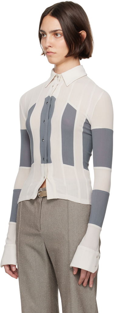 Paita Tory Burch Tory Burch Wool Button Down Shirt Harmaa | 173622-034, 3