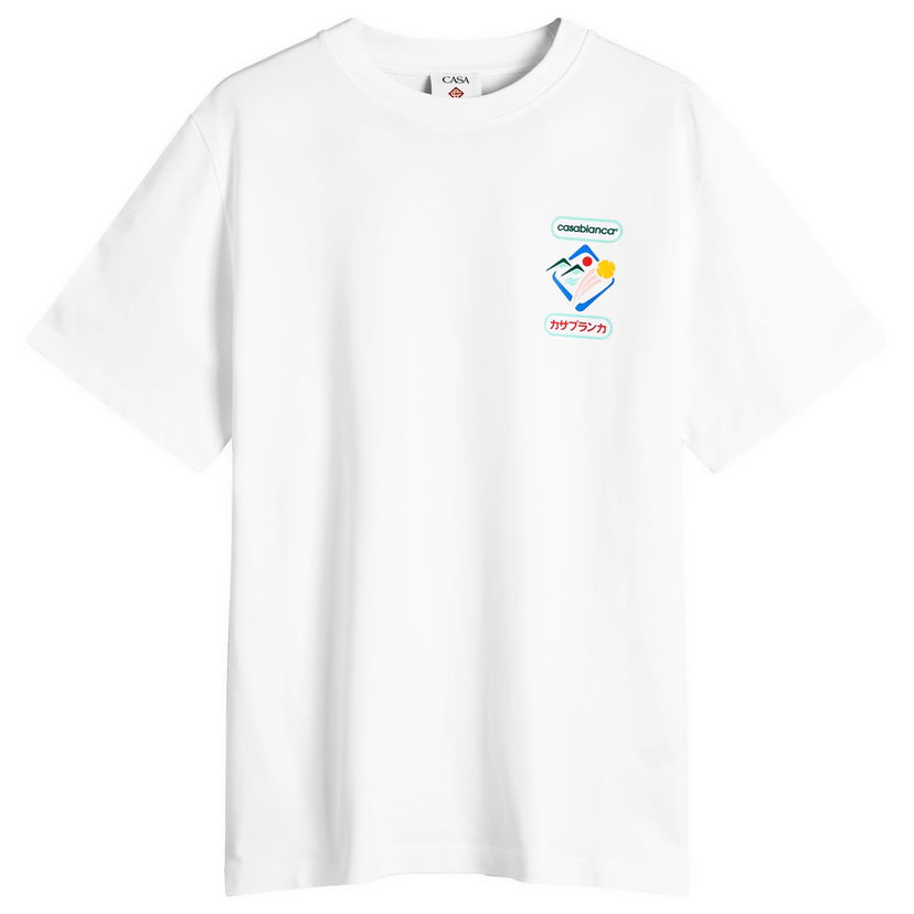 T-paita Casablanca Montagne Sportif Oversized T-Shirt, Size Large Valkoinen | MPF25-JTS-044-04