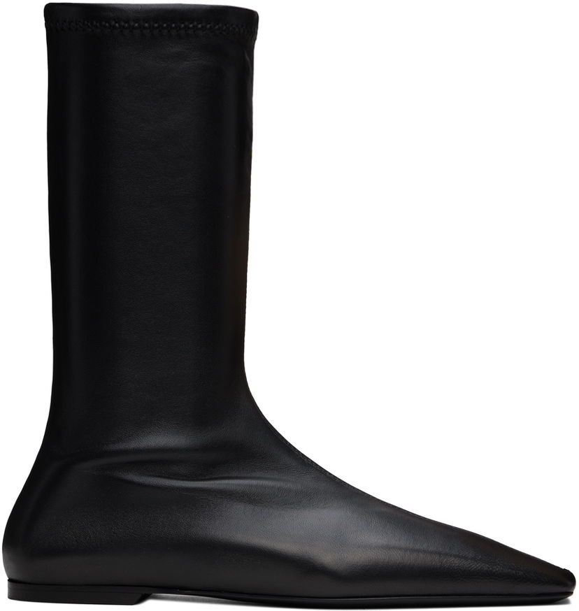 Vaatteet TOTEME TOTEME 'The Sock' Stretch Leather Boots Musta | 244-WAS0160-LE0089