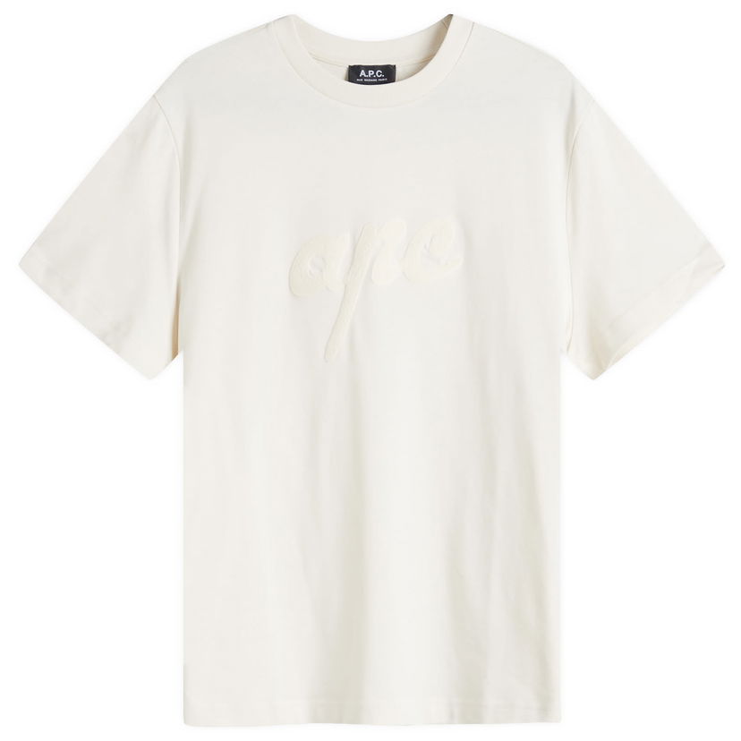 T-paita A.P.C. Women's Lenny Logo T-Shirt, Size Large Valkoinen | COHGS-M26504-AAE
