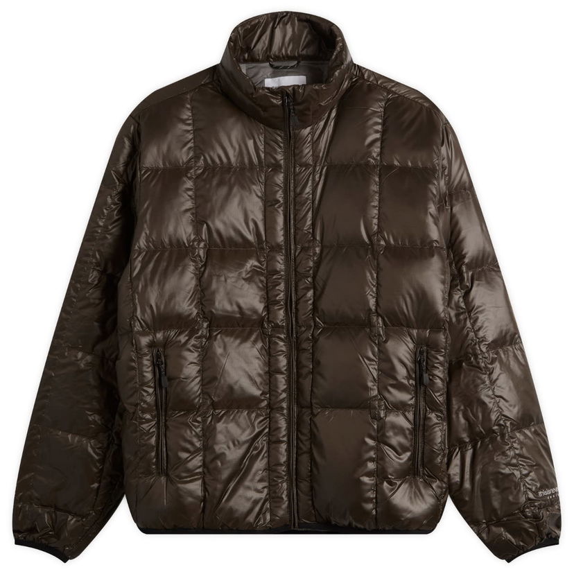 Puffer takki thisisneverthat PERTEX Light Down Jacket Ruskea | TN253OOWHS10-BLK