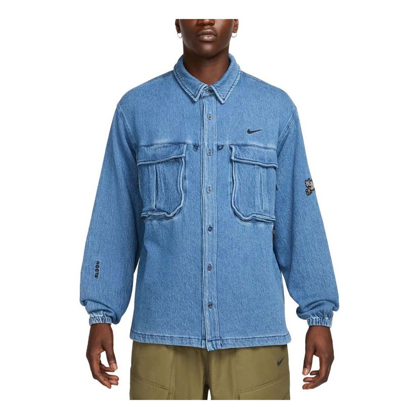 Paita Nike NOCTA Opal Button Down Denim Shirt Sininen | FZ3261-486