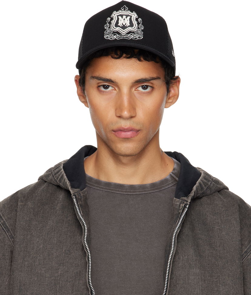 Korkki AMIRI AMIRI MA Crest Trucker Cap Musta | AMHATR1037