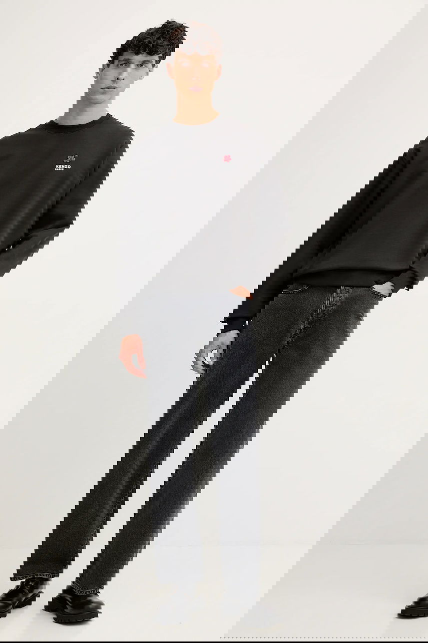 Huppari KENZO Kenzo Crewneck Sweatshirt with Applique Musta | FF65SW2604MC, 1