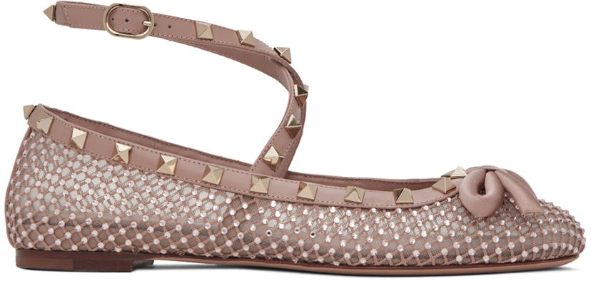 Kengänhoito Valentino Valentino Garavani Rockstud Ballerina Flats Oranssi | 4W2S0HB6NCE