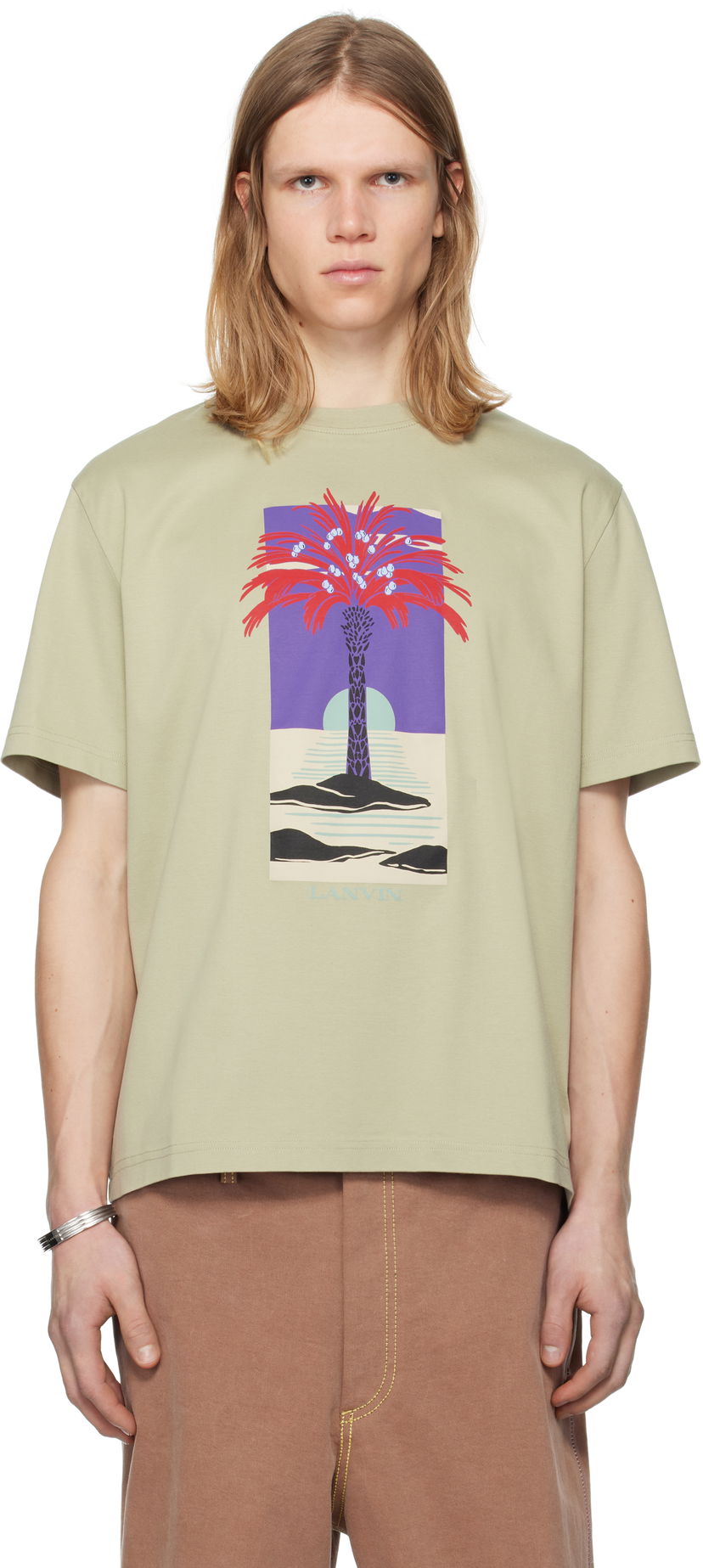T-paita LANVIN Lanvin Printed T-Shirt Vihreä | RM-TS0115-J173-P25