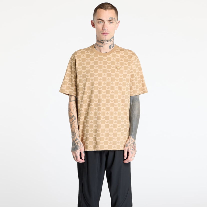 T-paita adidas Originals adidas Monogram Loose T-Shirt Beige | JY2970