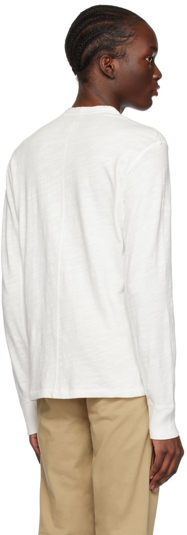 T-paita rag & bone Rag & Bone Long Sleeve Henley Shirt Valkoinen | M000T656G, 2