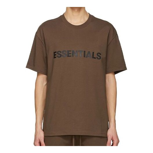 T-paita Fear of God Essentials Logo T-Shirt Ruskea | FOG-FW20-167