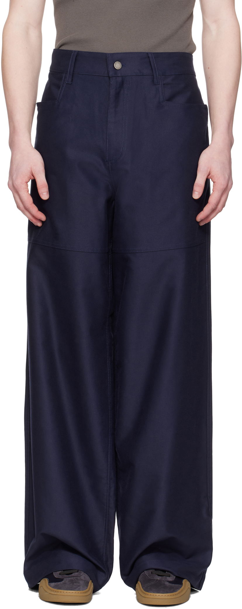 Housut Serapis Serapis Wide Sailor Trousers Tummansininen | SS25_WP_1