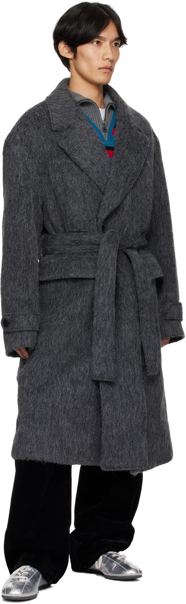 Takit Andersson Bell Andersson Bell Mattia Shaggy Wool Robe Coat Harmaa | awa715m, 3