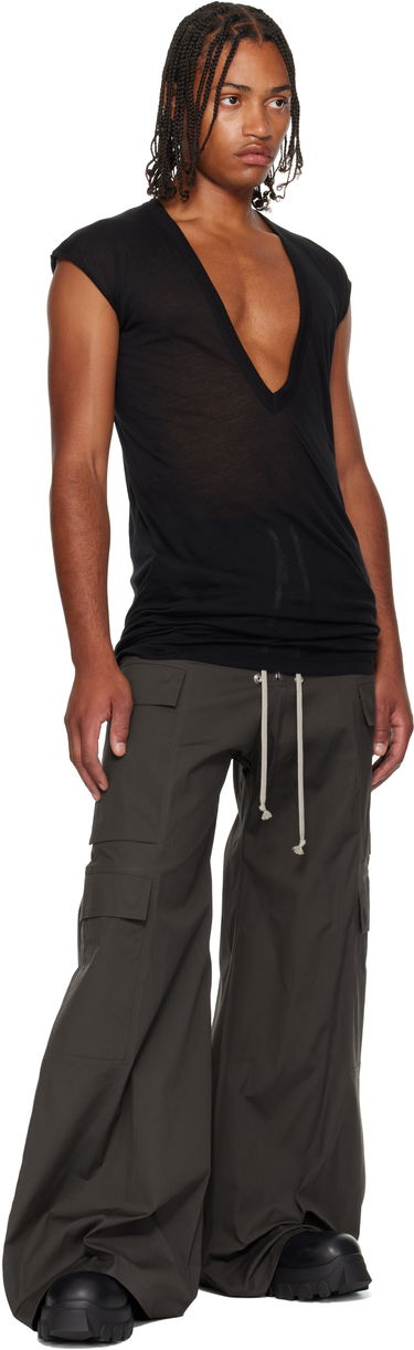 T-paita Rick Owens Rick Owens Concordians Dylan Deep V-Neck T-Shirt Musta | RU02E1157 UC, 3