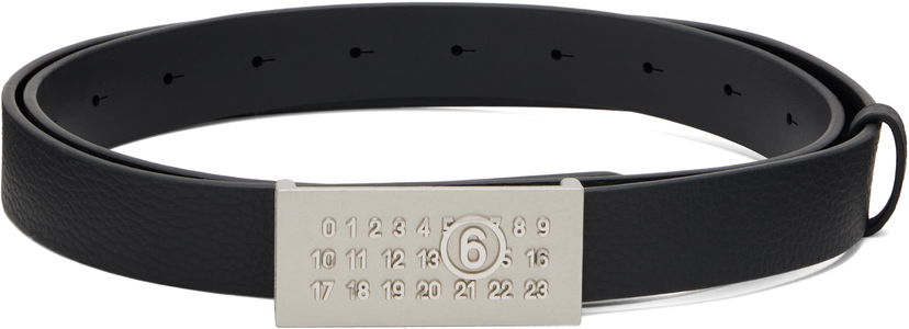 Vyöt Maison Margiela MM6 Maison Margiela Numeric Leather Belt Musta | SA6TP0010 P8326