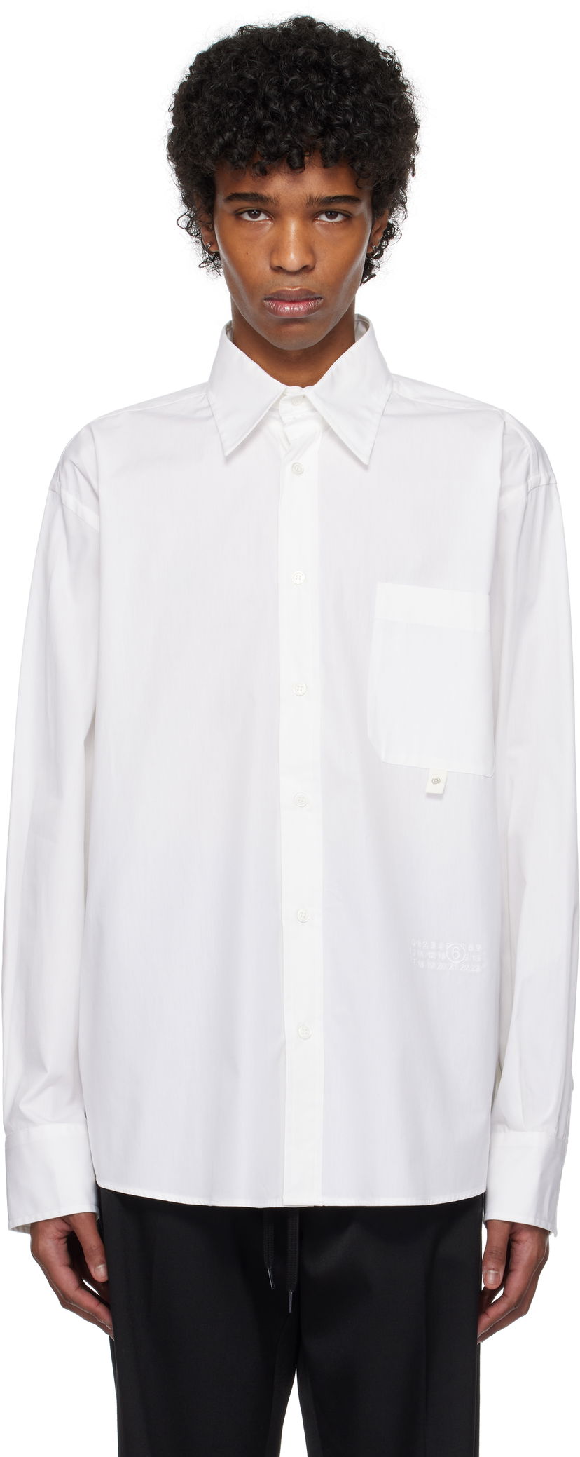 Paita Maison Margiela MM6 Maison Margiela Long-Sleeved Shirt Valkoinen | SH0DT0020 M35152
