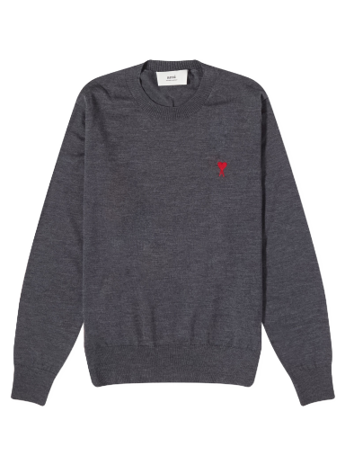 Villapaita AMI Small A Heart Crewneck Harmaa | HKS111-KN0025-055