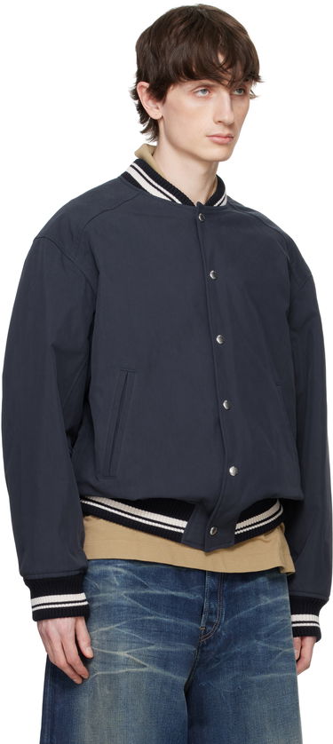 Bomber-takki MAISON KITSUNÉ Maison Kitsuné Teddy Bomber Jacket Tummansininen | OM02116WQ4048, 1