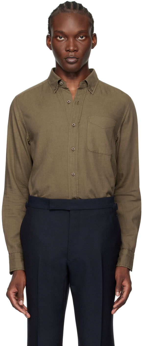 Paita Tom Ford Slim-Fit Shirt Vihreä | HSO001-FMT045F24