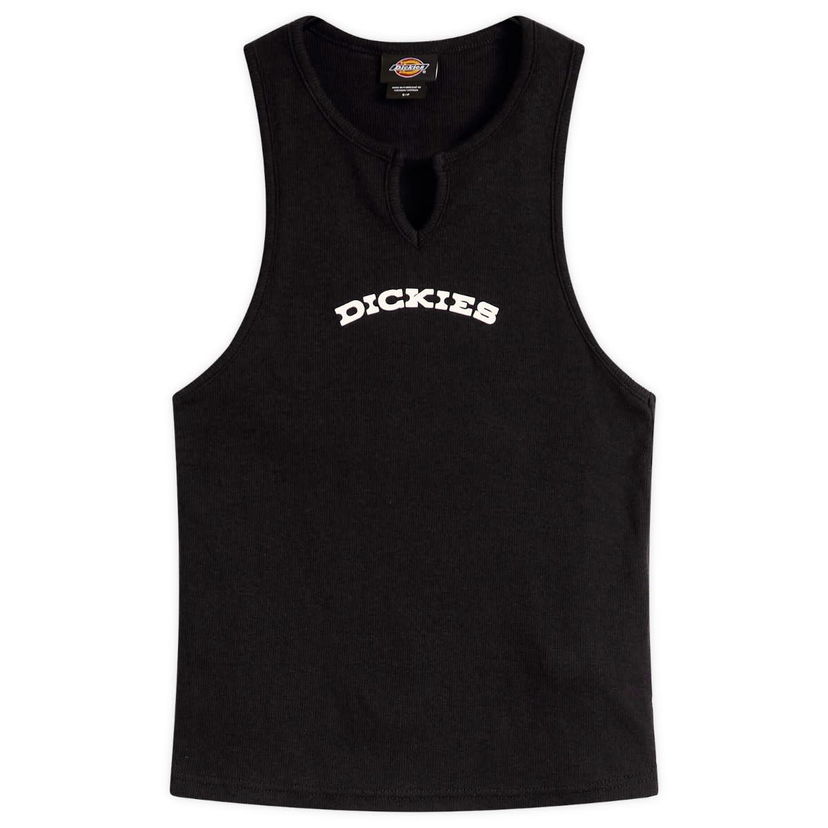 Tankkitoppi Dickies Women's V-Neck Logo Vest Musta | DK0A8677BLK1