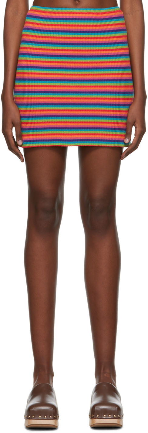 Hame Anna Sui Exclusive Multicolor Cotton Mini Skirt Monivärinen | 522A10