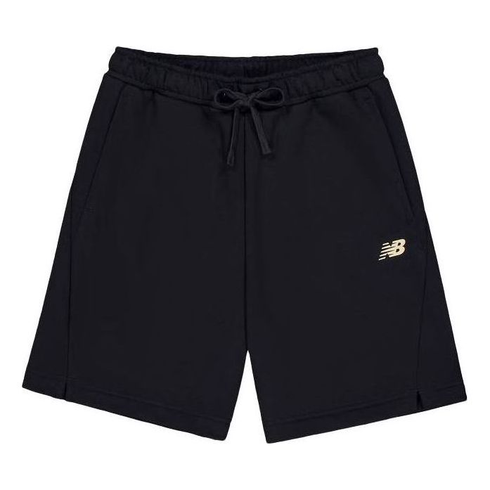Shortsit New Balance Logo Cotton Shorts Musta | AMS41366-BK