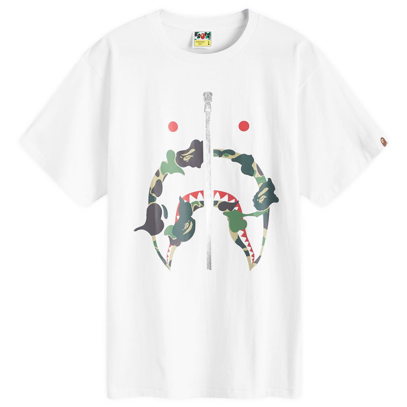 T-paita BAPE A Bathing Ape ABC Camo Rebuild Shark Valkoinen | 001TEK301041M-WHG
