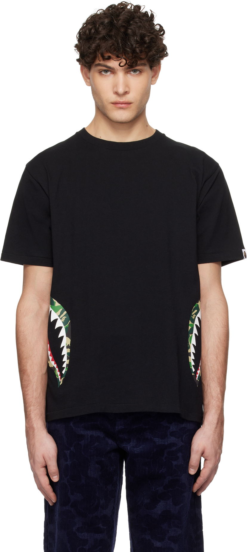 T-paita BAPE Camo Side Shark Graphic T-Shirt Musta | 001TEK801007M