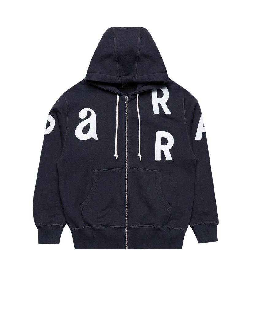 Huppari By Parra Parra Word Salad Zip Hoodie Tummansininen | 54131
