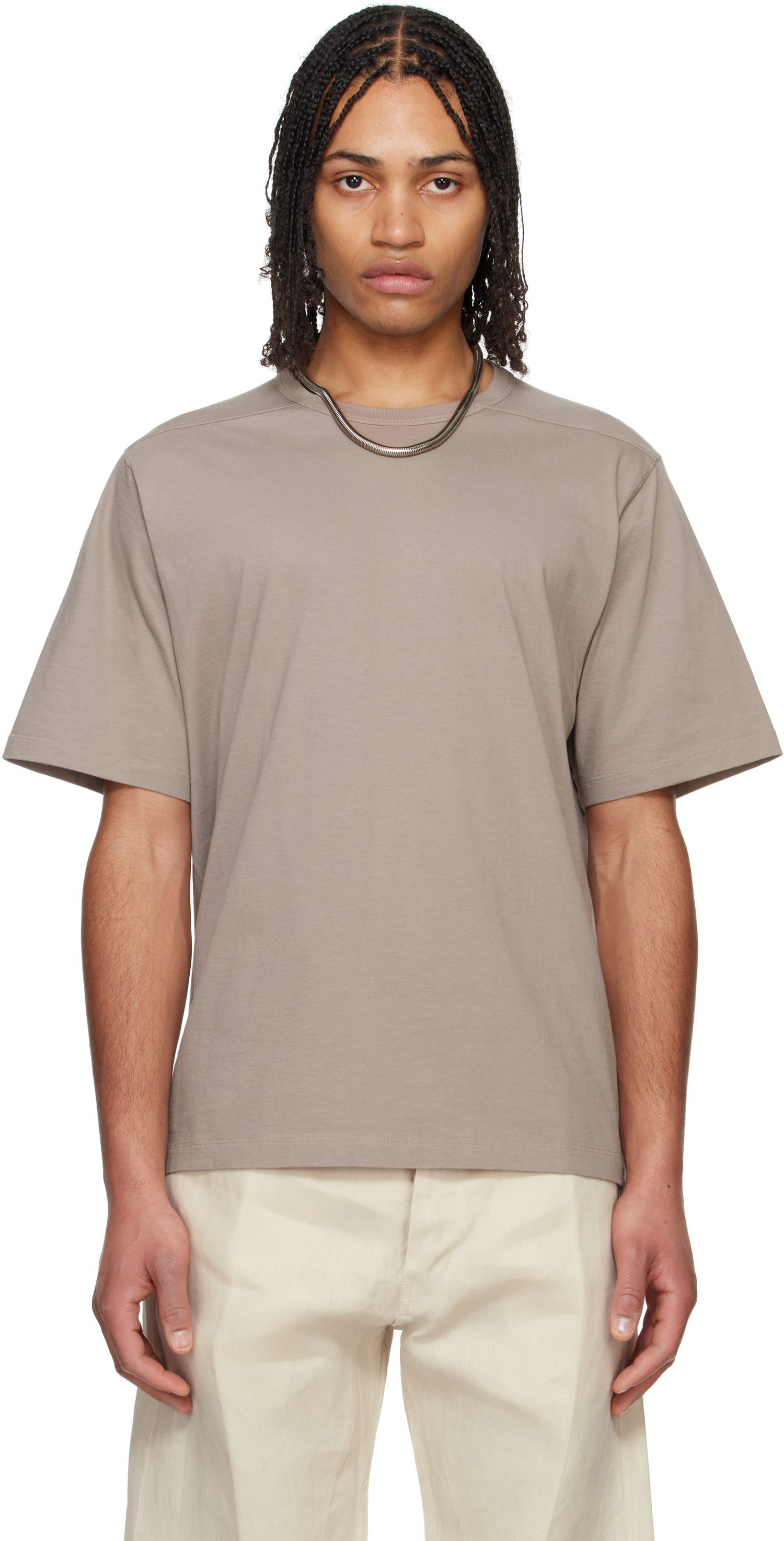 T-paita Rick Owens Rick Owens Hollywood Brad T-Shirt Ruskea | RU01E5232 JA, 0