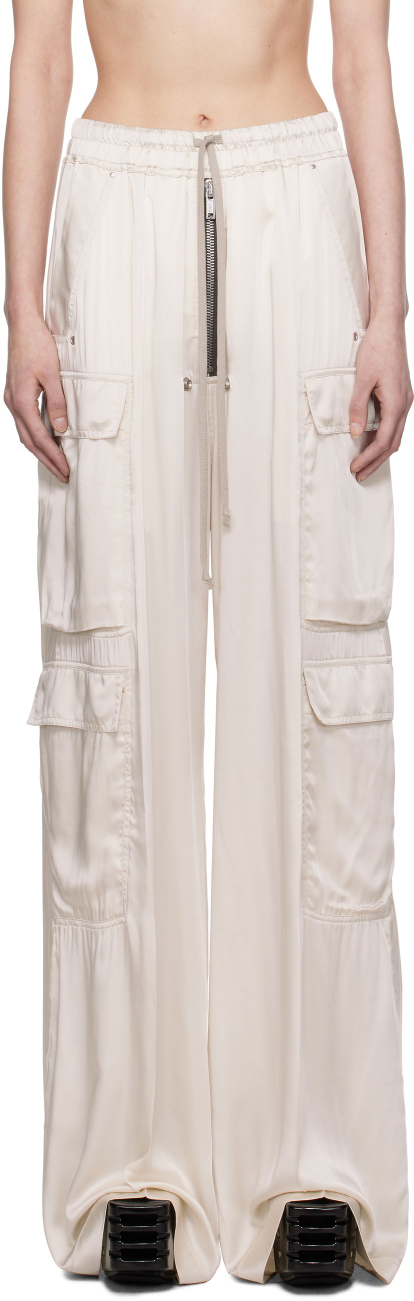Cargo housut Rick Owens Rick Owens Hollywood Cargo Pants Valkoinen | RP01E7327 SCH
