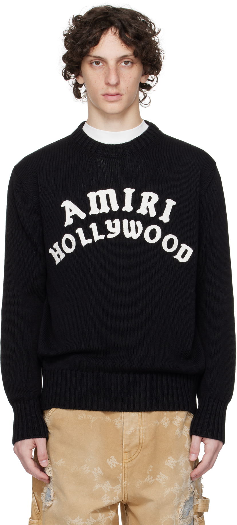 Villapaita AMIRI Amiri Hollywood Crew Sweater Musta | AMKNCW1094