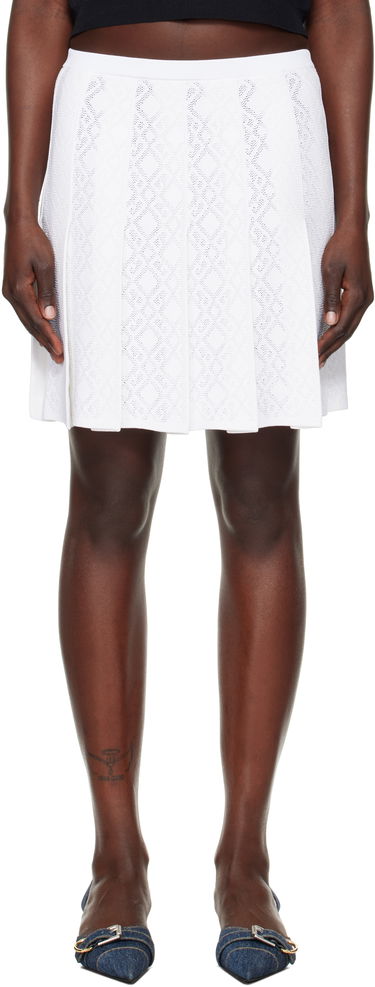 Hame Givenchy Pleated Jacquard Miniskirt Valkoinen | BW40XW4ZPN100, 0