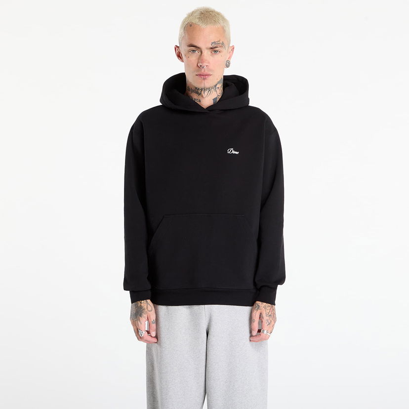 Huppari Dime Dime Cursive Small Logo Hoodie Musta | DIMEFA2540BLK