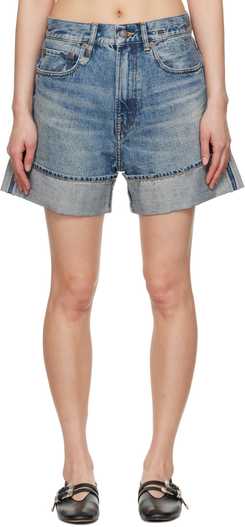 Shortsit R13 R13 Nina Denim Shorts Sininen | R13WD110-D213A